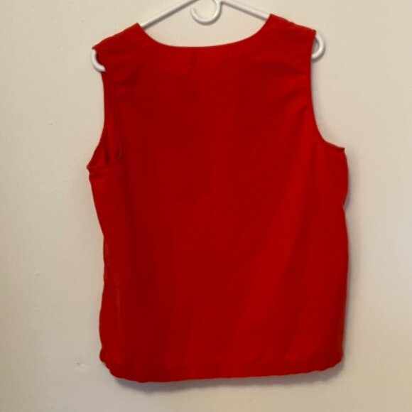 Croft & Barrow Blouse Sleeveless Red Size L - Picture 2 of 4